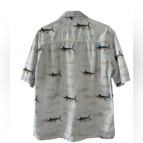Fishing Life Outfitters Men’s Swordfish print button up preppy size medium - Picture 6 of 8